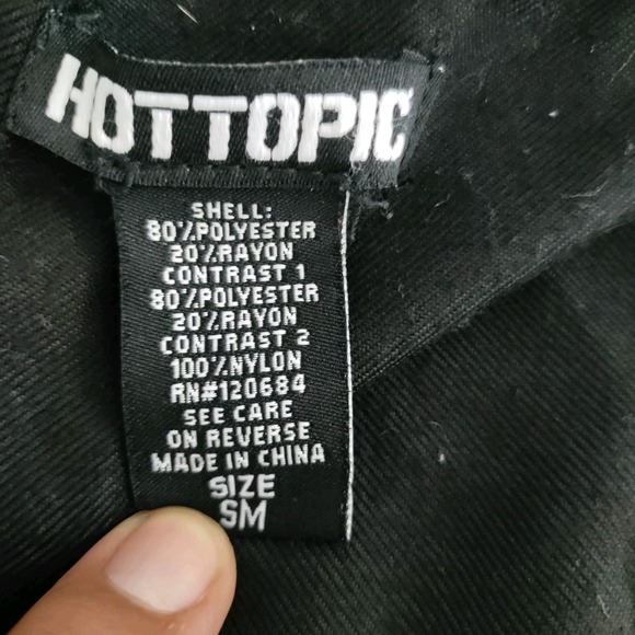 Hot Topic Skirt Black Goth Punk Rock Metal Mini Small Plaid - Picture 3 of 6